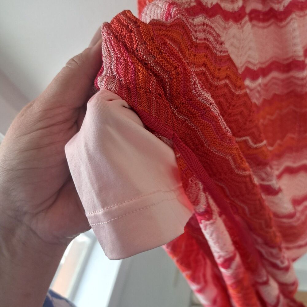 Brooks Brothers Small Striped Ombre Sweater Midi Dress Womens Pink Orange $258 - Picture 6 of 10
